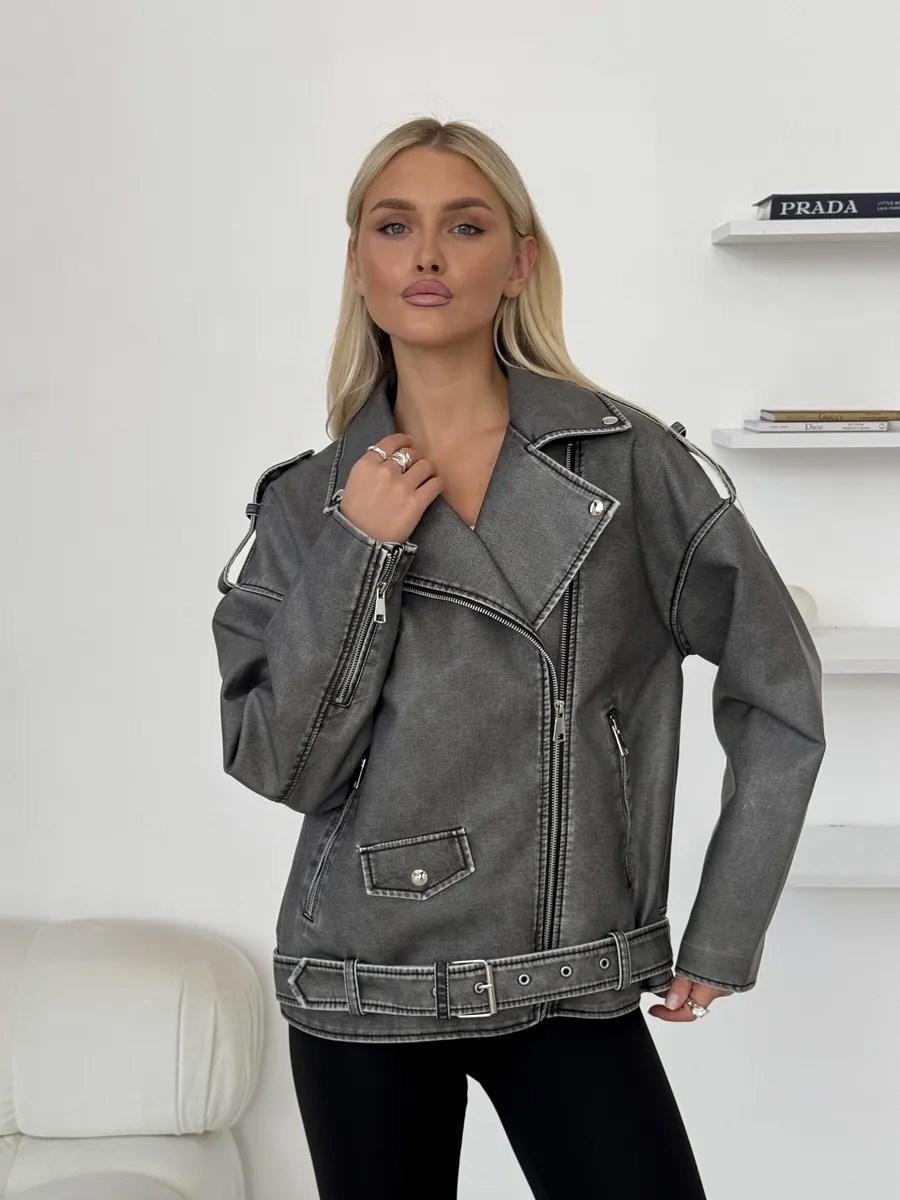 куртка косуха из экокожи в оверсайз стиле,косуха винтажная куртка кожаная oversize серая monyken,косуха винтажная кожаная куртка оверсайз aftfbasic,косуха кожаная куртка оверсайз демисезонная,женская
