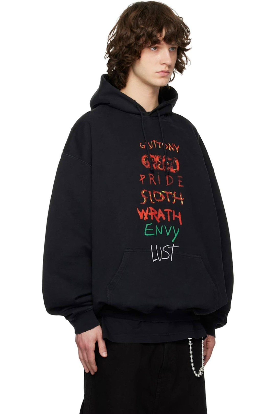vetements hoodie,толстовка,vetements толстовку оверсайз seven sins с принтом черный,толстовка с капюшоном,vetements свитшот
