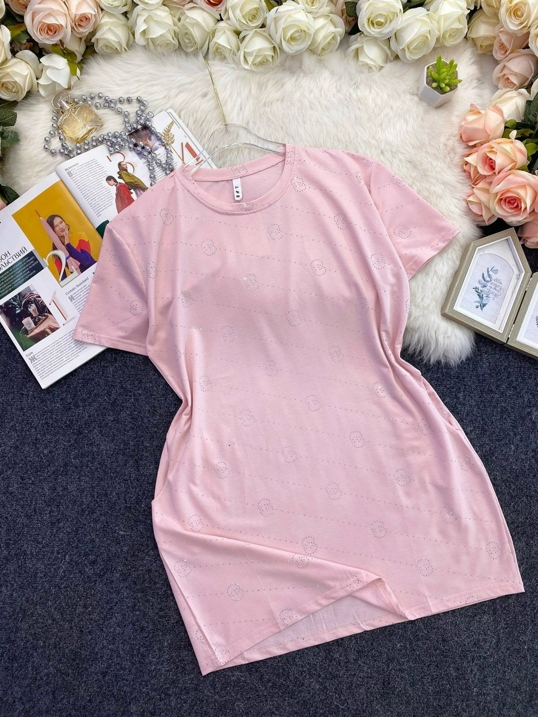 повседневные платья,футболки женская,прямое платье,туника женская 67123 (сиреневый),платье летнее