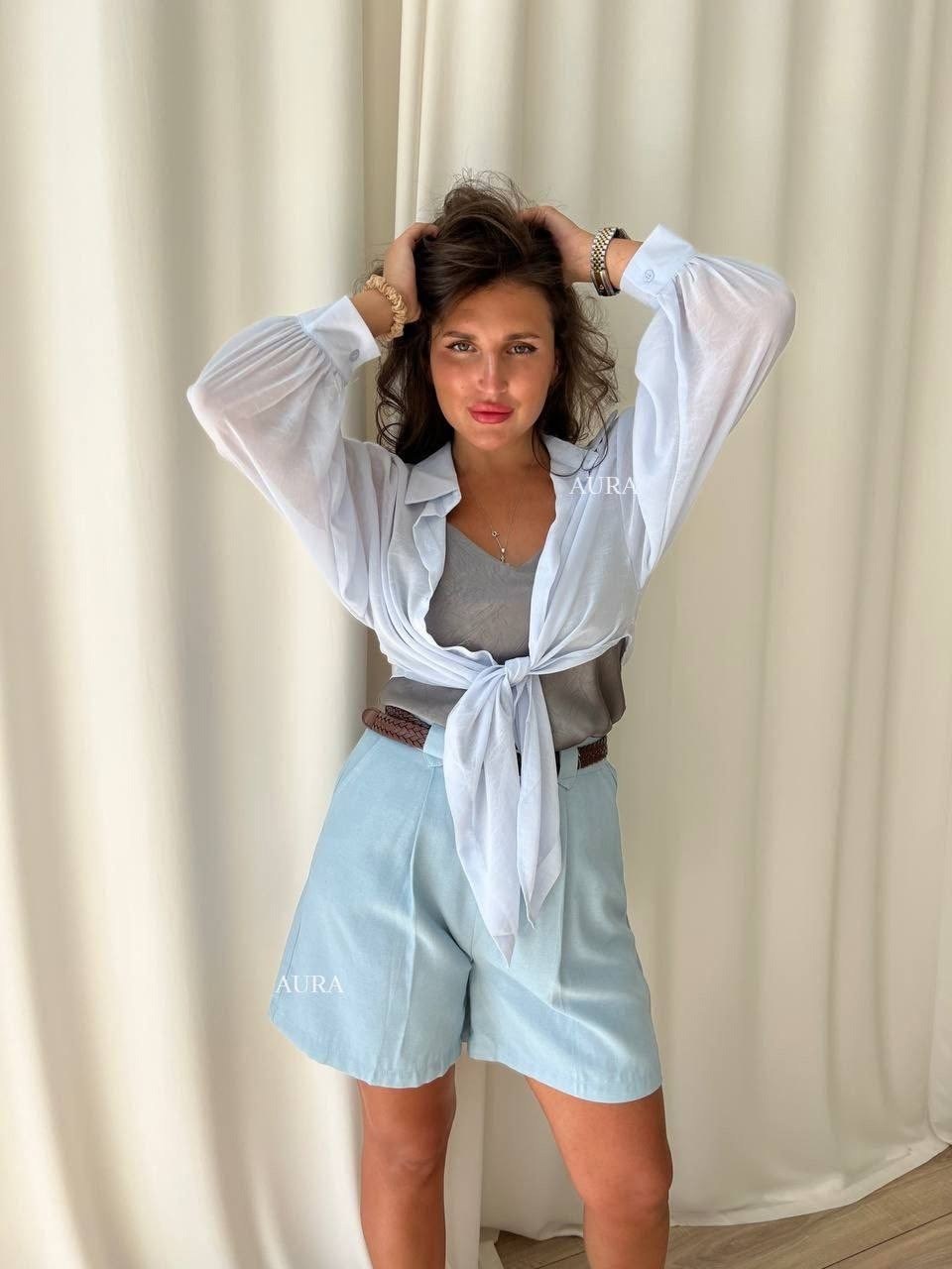 элегантная блузка,женская рубашка,женская блузка,блузка голубая,блузка классический стиль