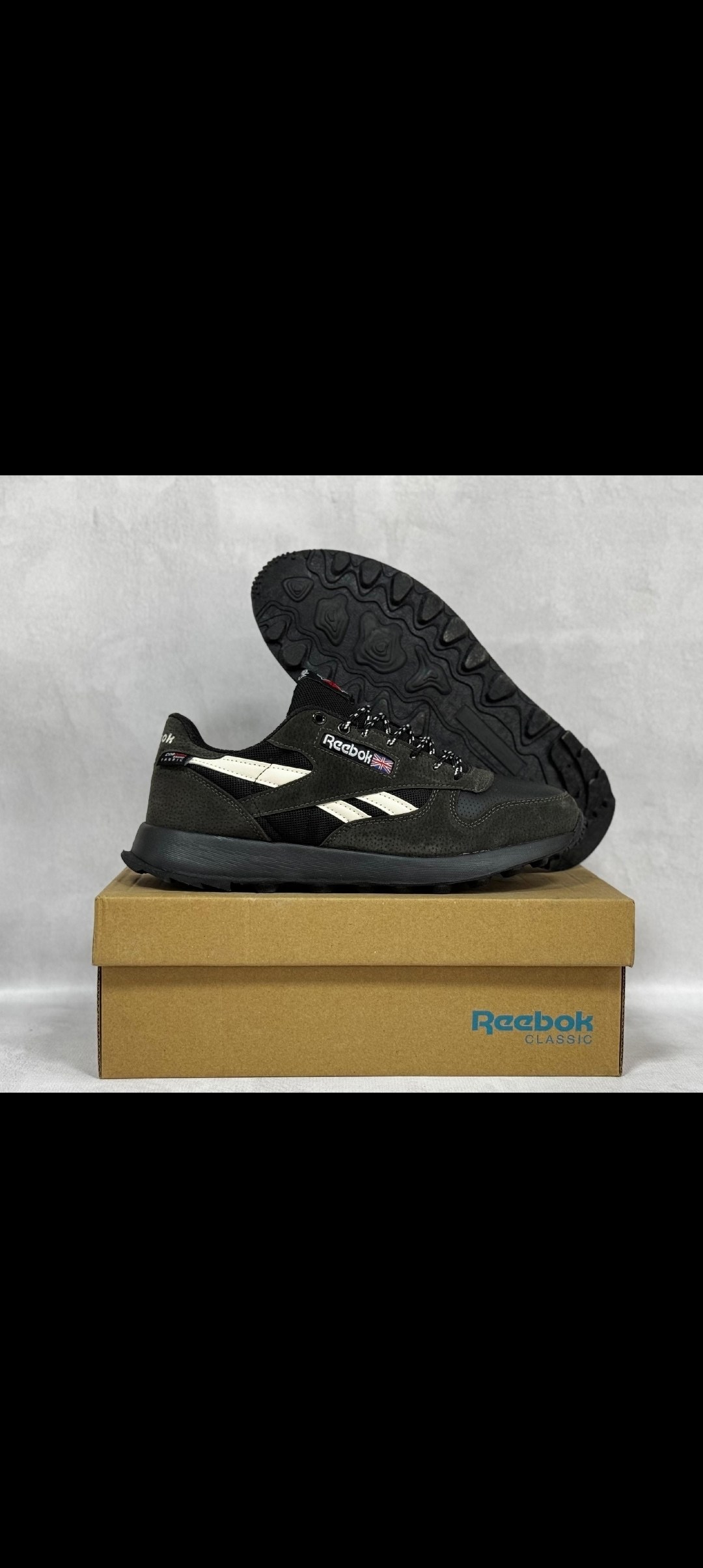 кроссовки reebok,кроссовки classic reebok,черные кожаные кроссовки с технологией goretex reebok classic,мужские кроссовки reebok classic leather,кроссовки reebok classic черный