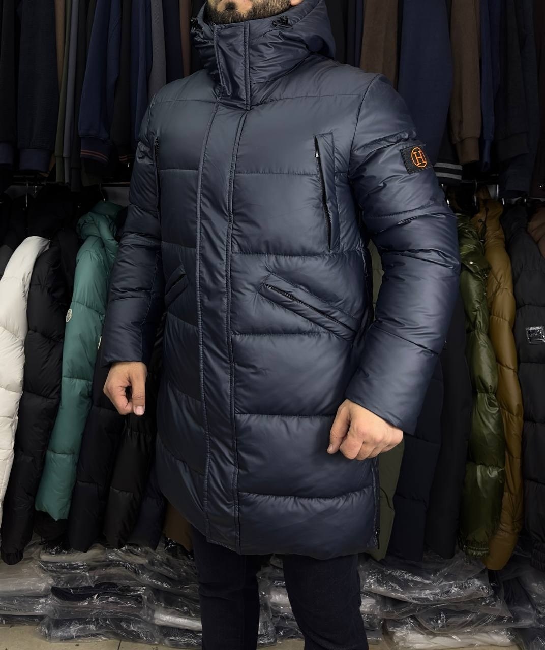 пуховик мужской зимний,куртка зимняя hermes,пуховик мужской,пуховик,куртка зимняя длинная мужская