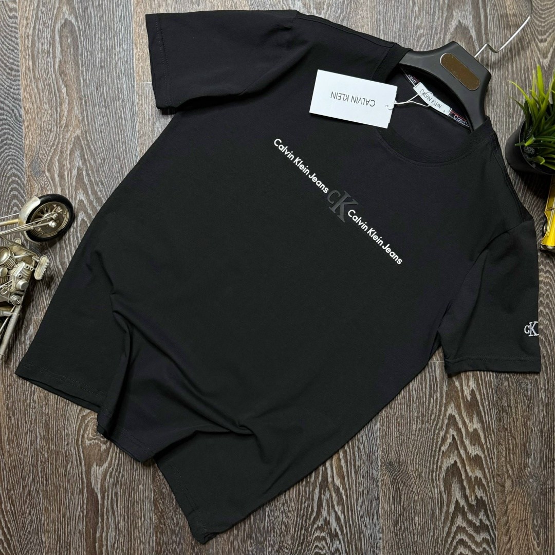 футболка calvin klein мужская,хлопковая футболка с логотипом calvin klein,футболки мужские,комплект футболки,черная мужская футболка с круглым вырезом calvin klein