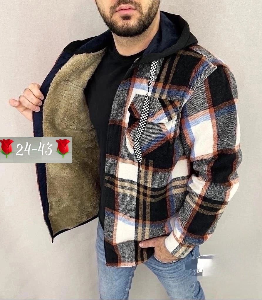 рубашка на меху с капюшоном,рубашка утепленная на меху зимняя в клетку,куртка для мужчин на флисе в клетку,рубашка с капюшоном,рубашка теплая на флисе