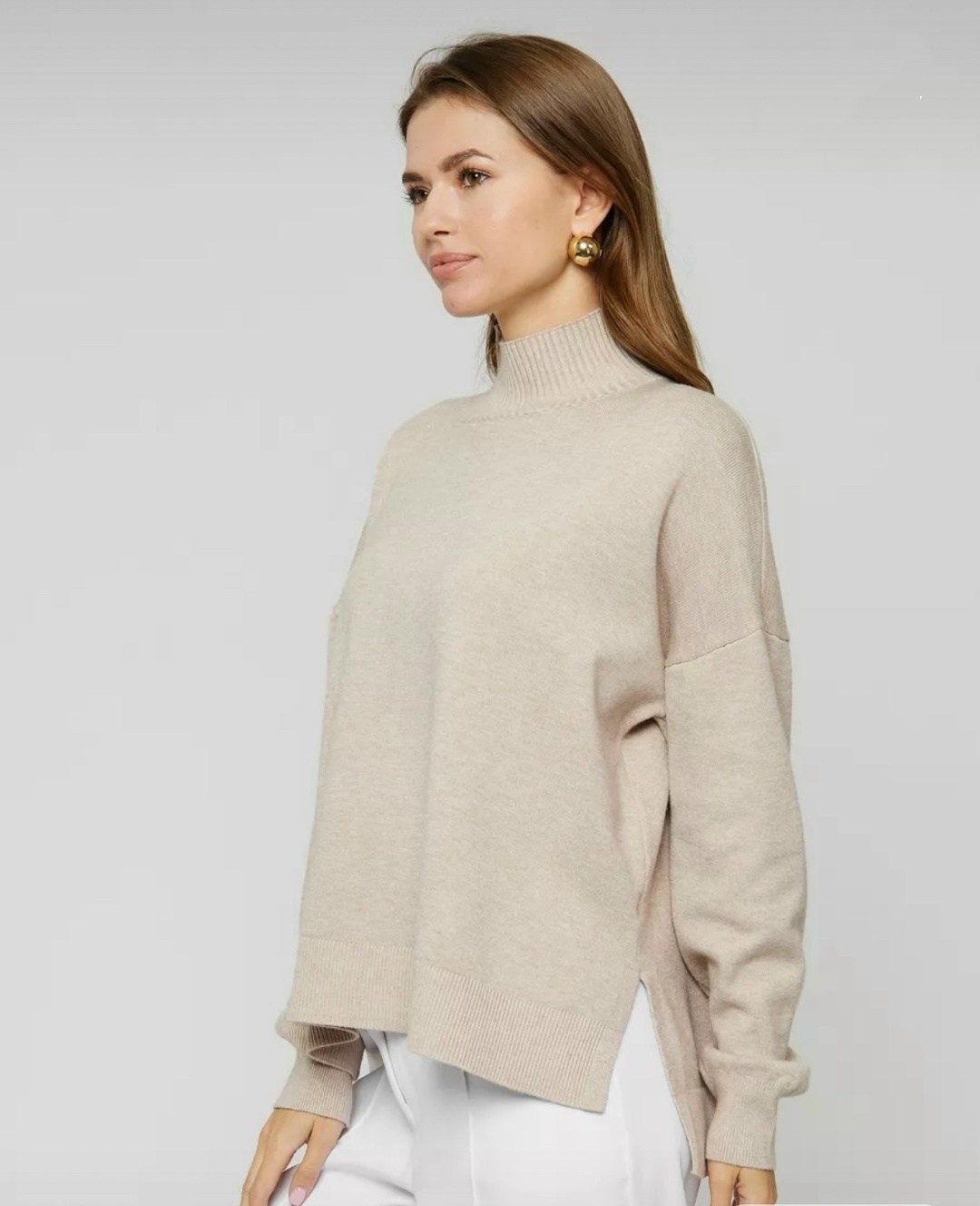 свитер оверсайз теплый,свитер женский оверсайз,джемпер оверсайз,свитер оверсайз теплый бежевый,джемпера женские