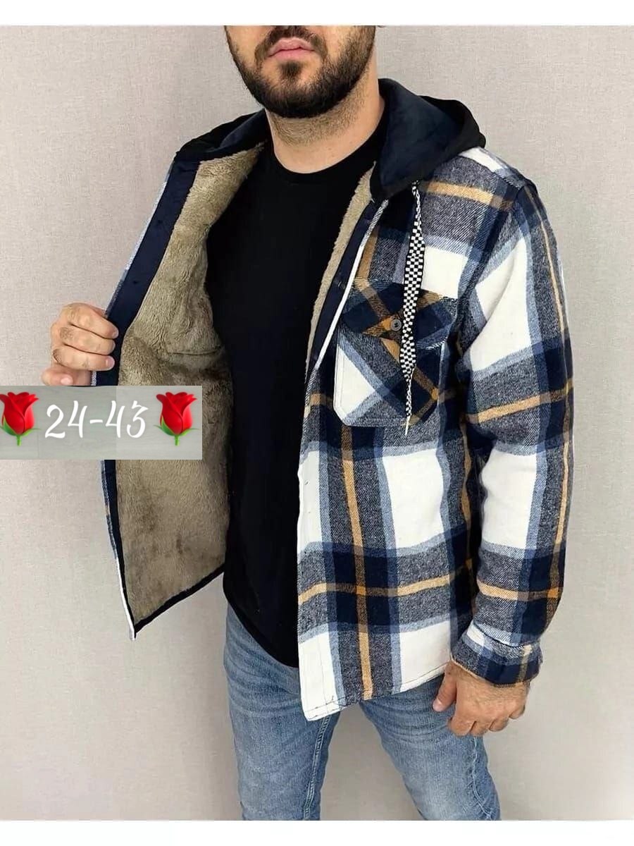 рубашка на меху с капюшоном,рубашка утепленная на меху зимняя в клетку,куртка для мужчин на флисе в клетку,рубашка с капюшоном,рубашка теплая на флисе