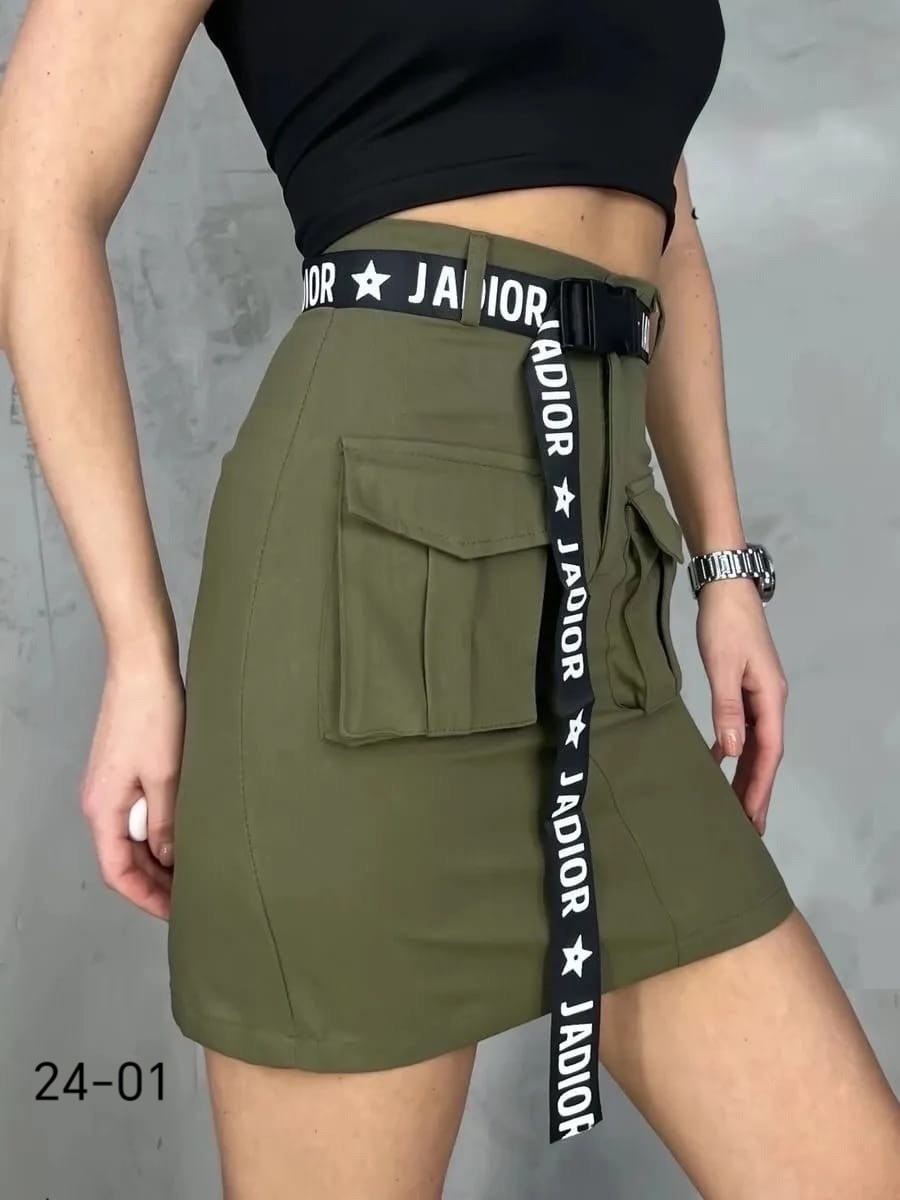 юбка карго,юбка с поясом,женская юбка,юбка,мини юбка карго