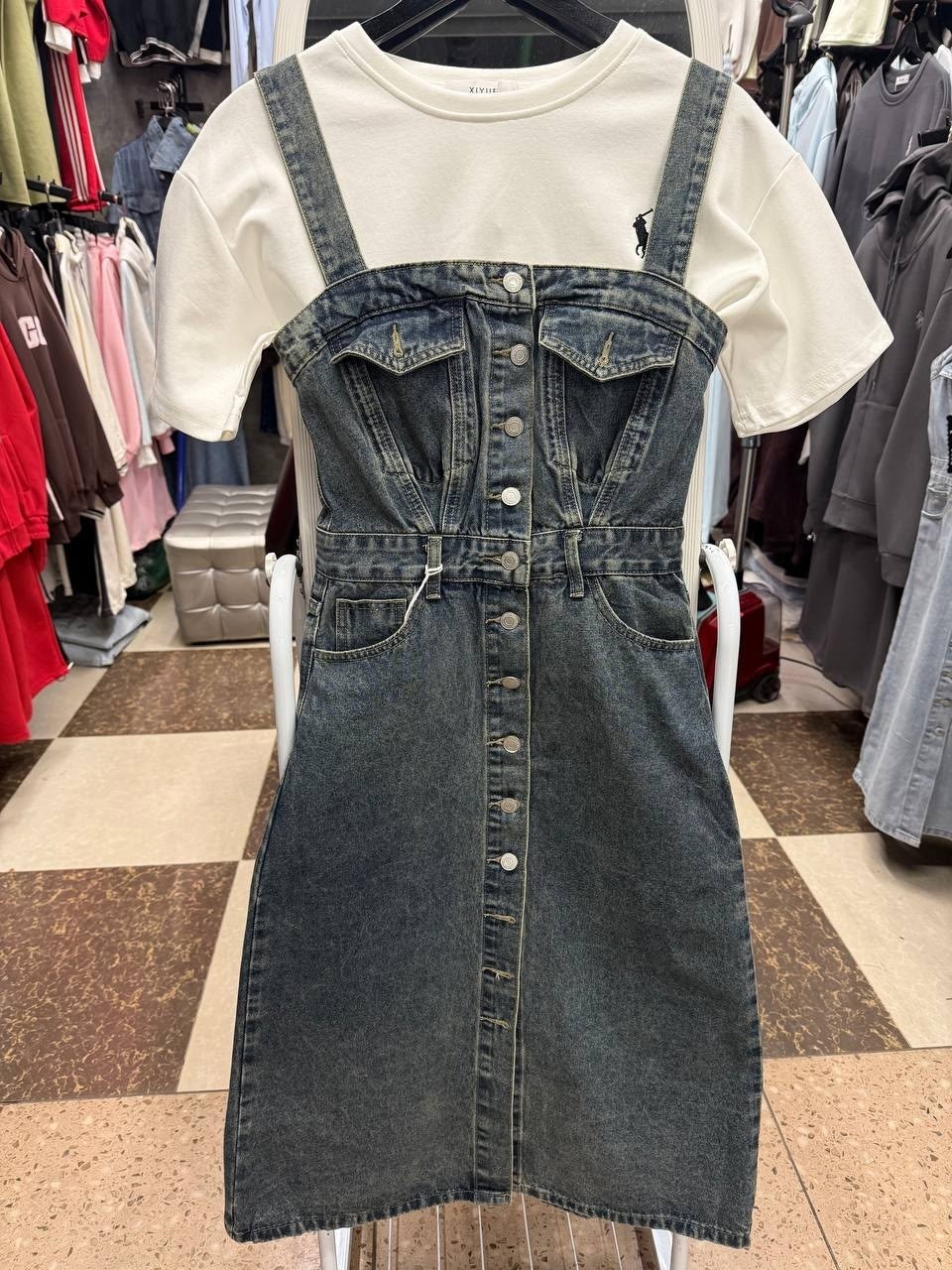 джинсовый сарафан,сарафан женский,сарафан,сарафан женский джинсовый,сарафан для офиса