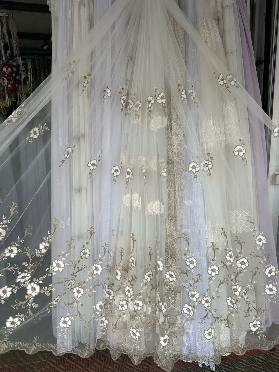тюль прозрачная сетка "нежнятина",тюль с вышивкой,тюль сетка вышивка,тюль прозрачная,красивая тюль