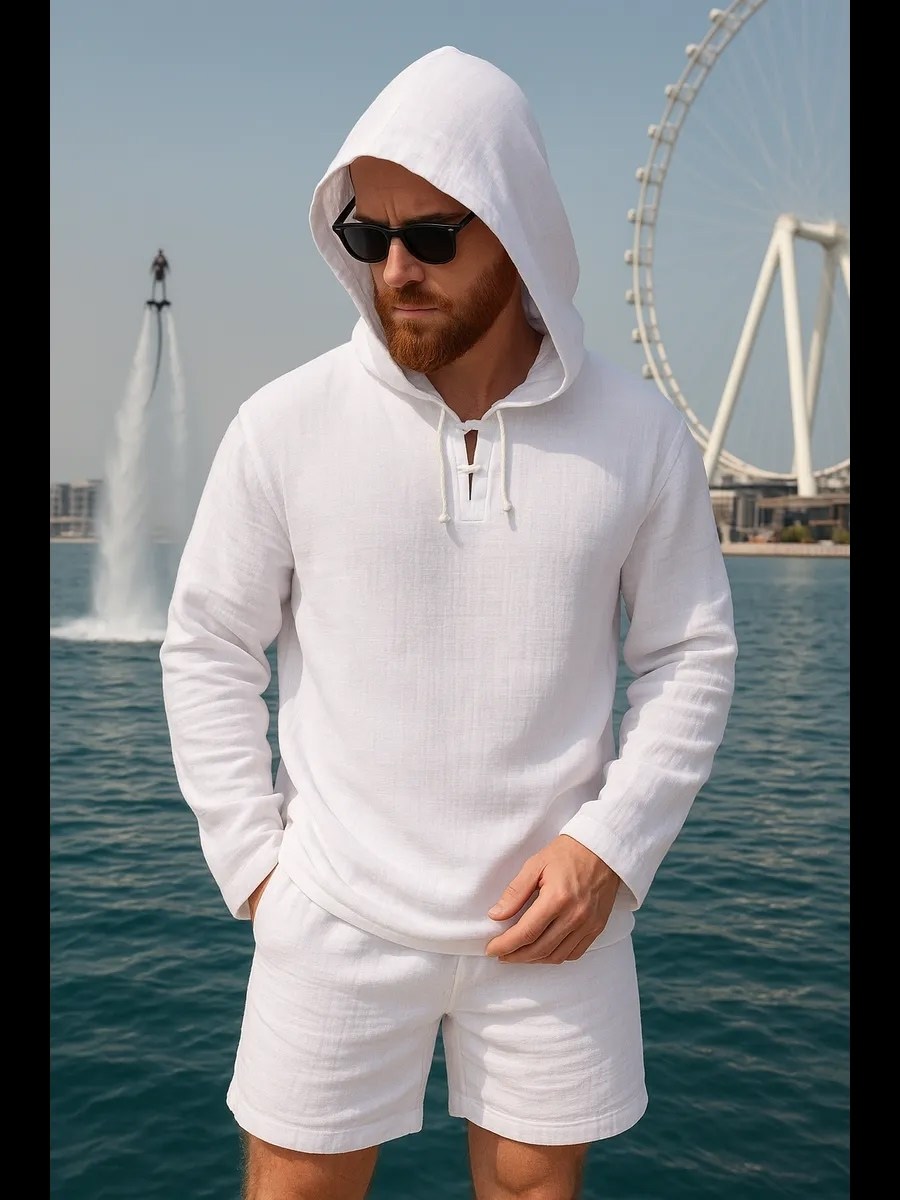туника мужская пляжная с капюшоном,пляжная рубашка мужская с капюшоном,мужская пляжная туника,туника пляжная с капюшоном белая мужская,туники пляжная