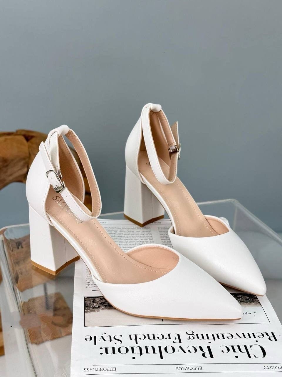 туфли женские,женская ,туфли ,туфли на каблуке свадебные с ремешком manvida 333859333,белые туфли