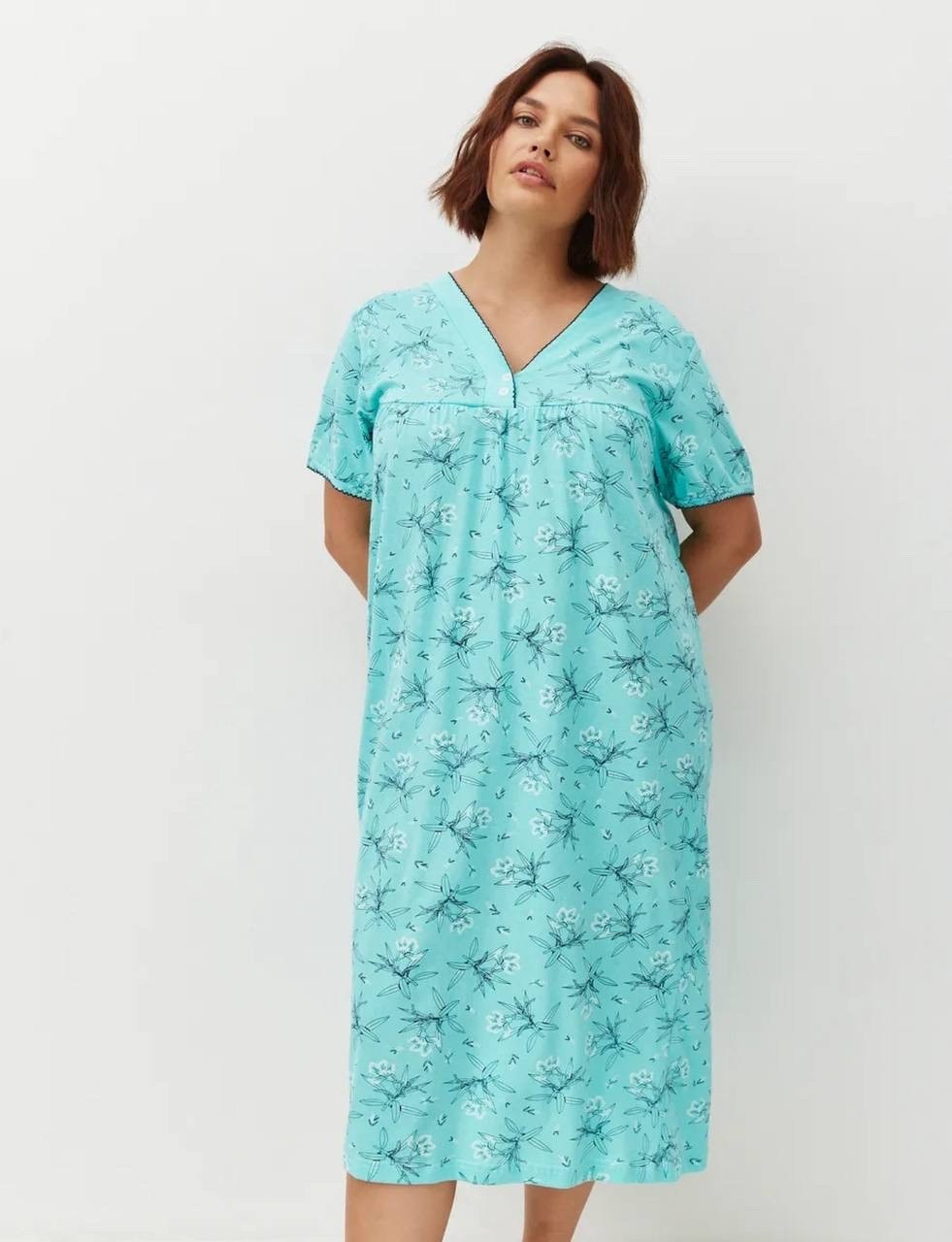 ночная сорочка трикотажная хлопок mironia,ночная сорочка хлопок большие размеры mironia,ночная сорочка для дома,ночная сорочка трикотажная хлопок,ночная сорочка