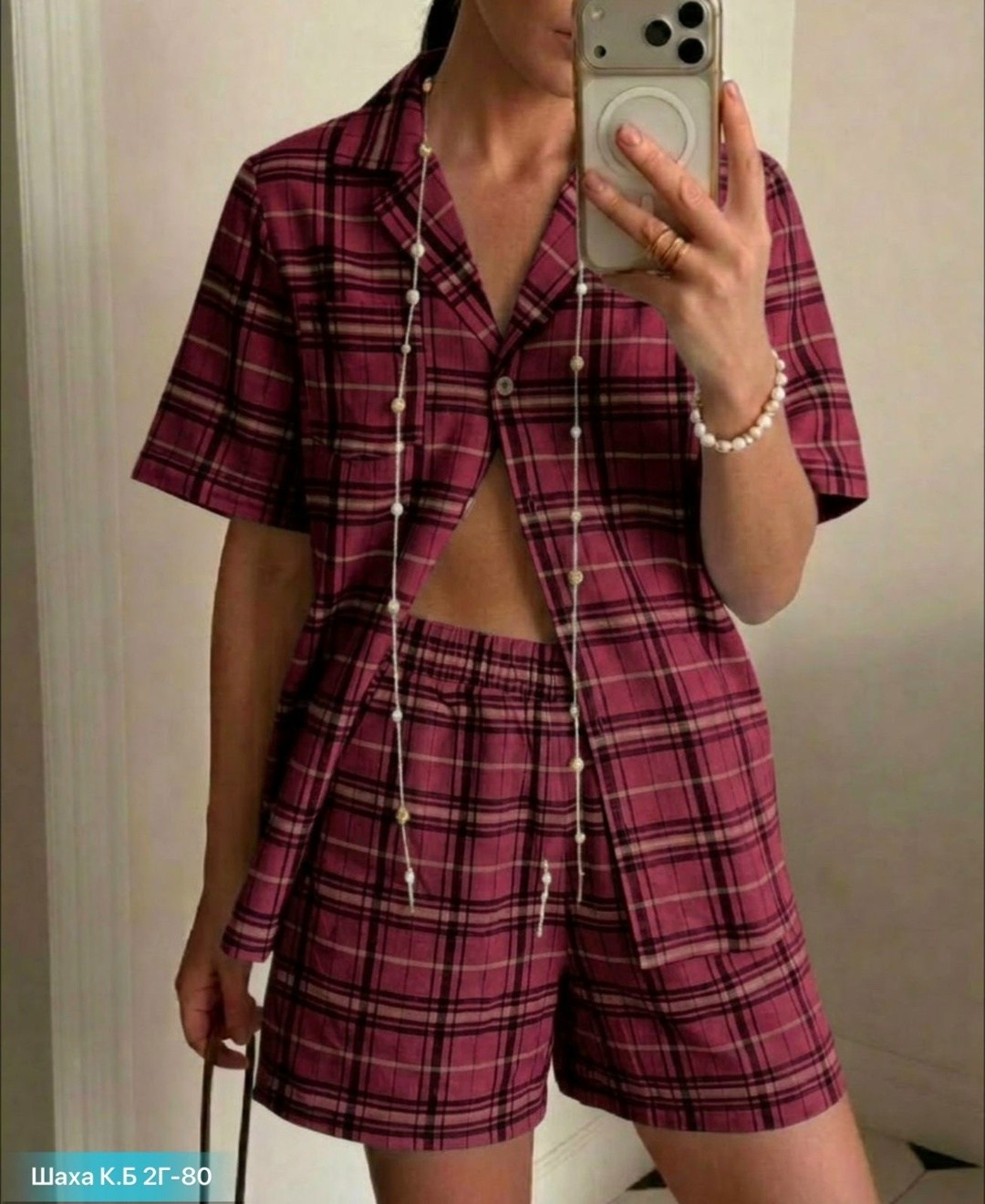 пижама женская в клетку,пижама женская,пижама одежда для сна,комплект пижама,пижама с рубашкой