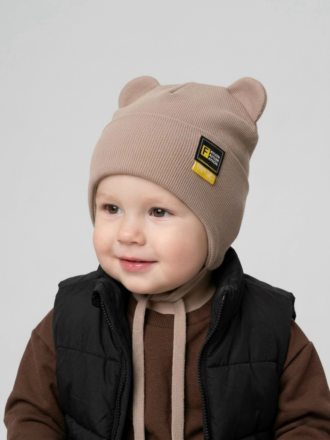 шапка для мальчика,шапка детская,шапка хлопковая на подкладе "мишка" 0+ bungly,шапка детская демисезонная,шапка для детей