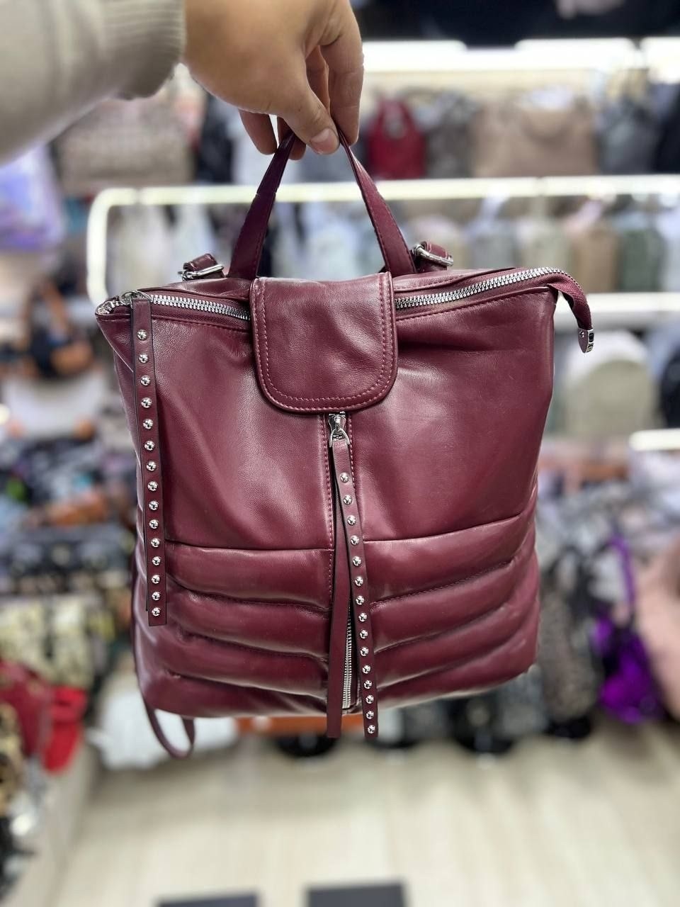 дутый рюкзак женский,женские рюкзаки,рюкзак,женский кожаный рюкзак,сумка рюкзак женская