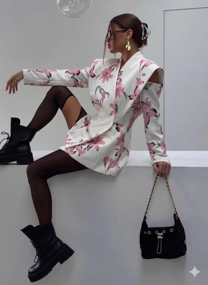 пиджак платье,модные образы,модные наряды,женские пиджаки