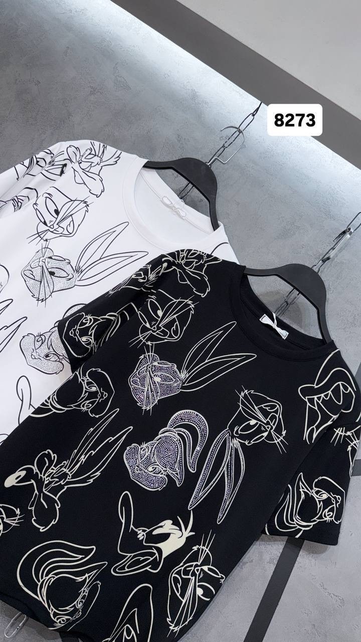 футболки для девочек,женская футболка,футболки женская оверсайз,футболка оверсайз с багз банни,футболка