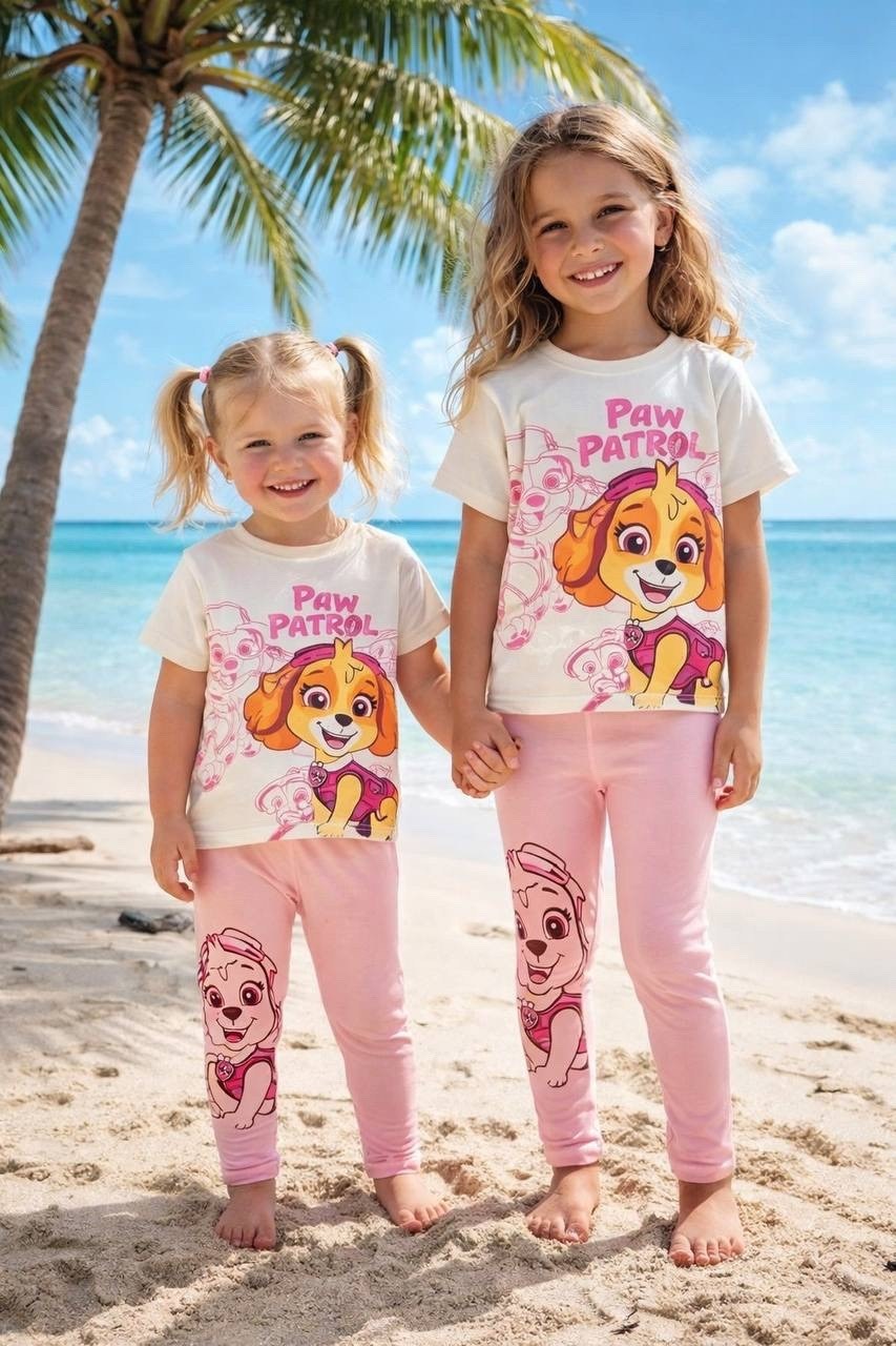 пижама paw patrol,скай щенячий патруль,skye paw patrol,костюм для девочек,футболки для девочек