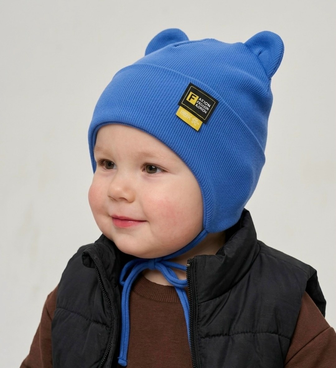 шапка для мальчика,шапка детская,шапка хлопковая на подкладе "мишка" 0+ bungly,шапка детская демисезонная,шапка для детей