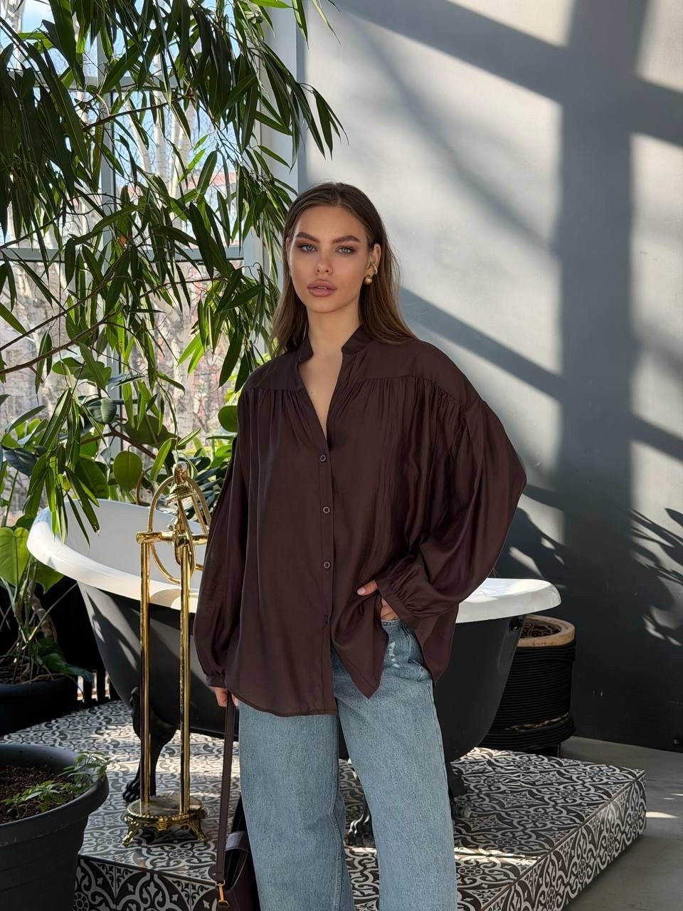 блузка стильная,рубашка женская,рубашка коричневая,блуза,блуза женская