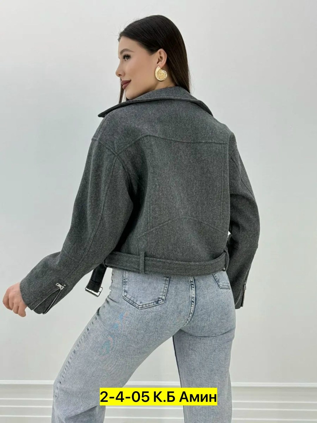женская драповая косуха,косуха серая,женская косуха,куртка женская,косуха куртка шерстяная укороченная весенняя