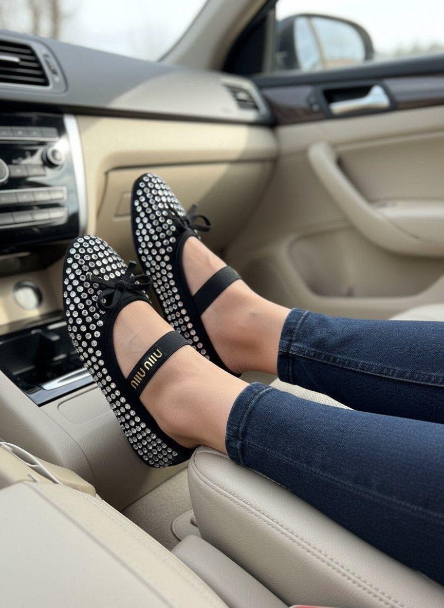 ,балетки miu miu,балетки миу миу,балетки,балетки со стразами