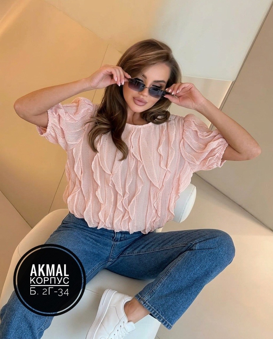 блузка легкая,блузка с рюшами,блуза,женская блузка,блузка с оборками