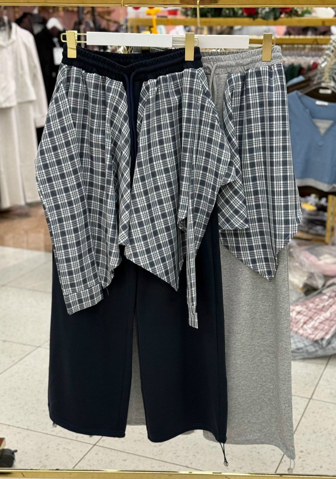 широкие брюки,штаны в клетку,повседневные брюки,брюки для дома