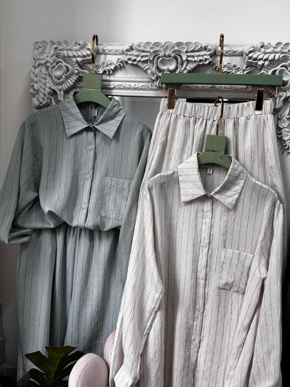 m&g all natural костюм женский set065/13/кофе, белый,брючный костюм set065/13,костюм льняной с брюками,костюм с брюками,костюм женский