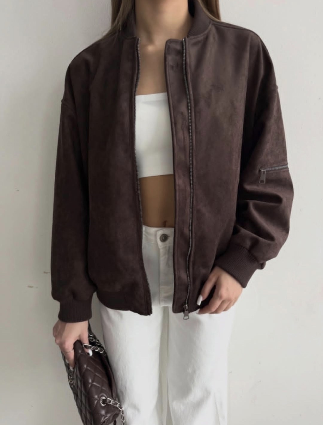 куртка бомбер,бомбер женская куртка,бомбер укороченный оверсайз замшевый куртка рабочего тренд saint shine,куртка замшевая,куртка бомбер из искусственной замши