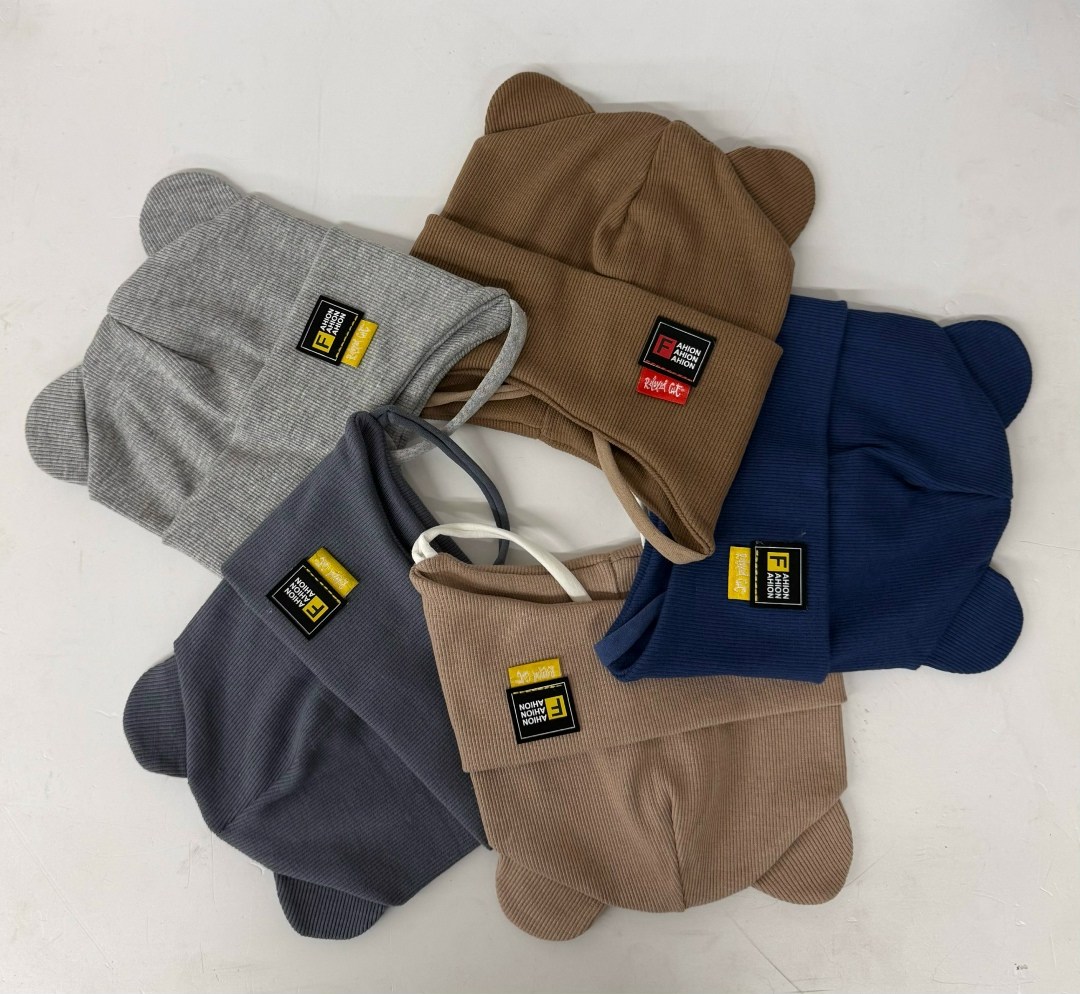 шапка для мальчика,шапка детская,шапка хлопковая на подкладе "мишка" 0+ bungly,шапка детская демисезонная,шапка для детей