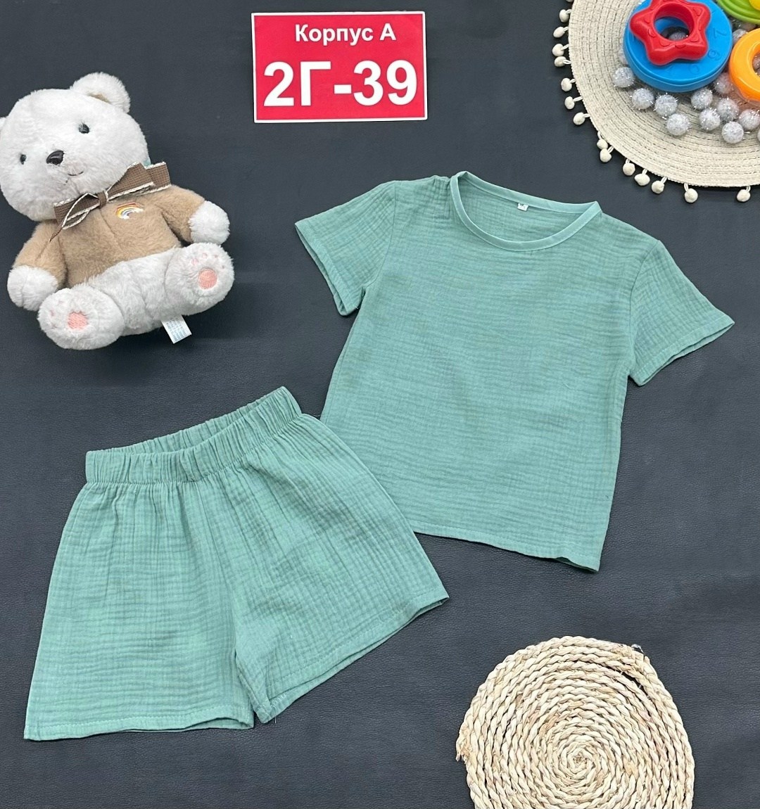 комплект футболка и шорты,комплект одежды,комплект футболка и шорты для малышей,муслиновый костюм детский,комплект футболка