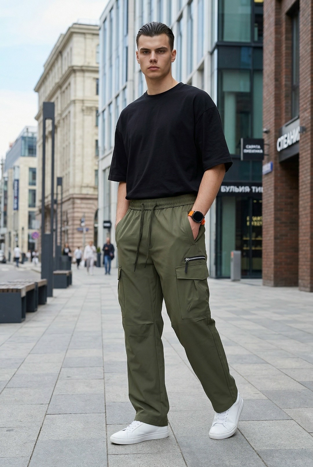 мужские брюки карго,брюки карго,брюки джоггеры,широкие брюки карго,черные брюки карго