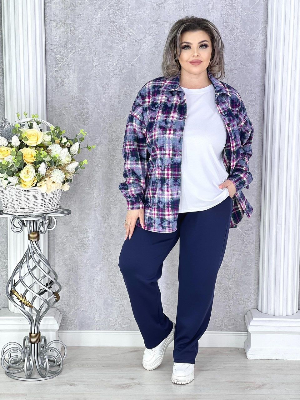 костюм тройка с рубашкой,женский костюм,рубашка теплая в клетку удлиненная,рубашка женская в клетку,костюм женский с рубашкой