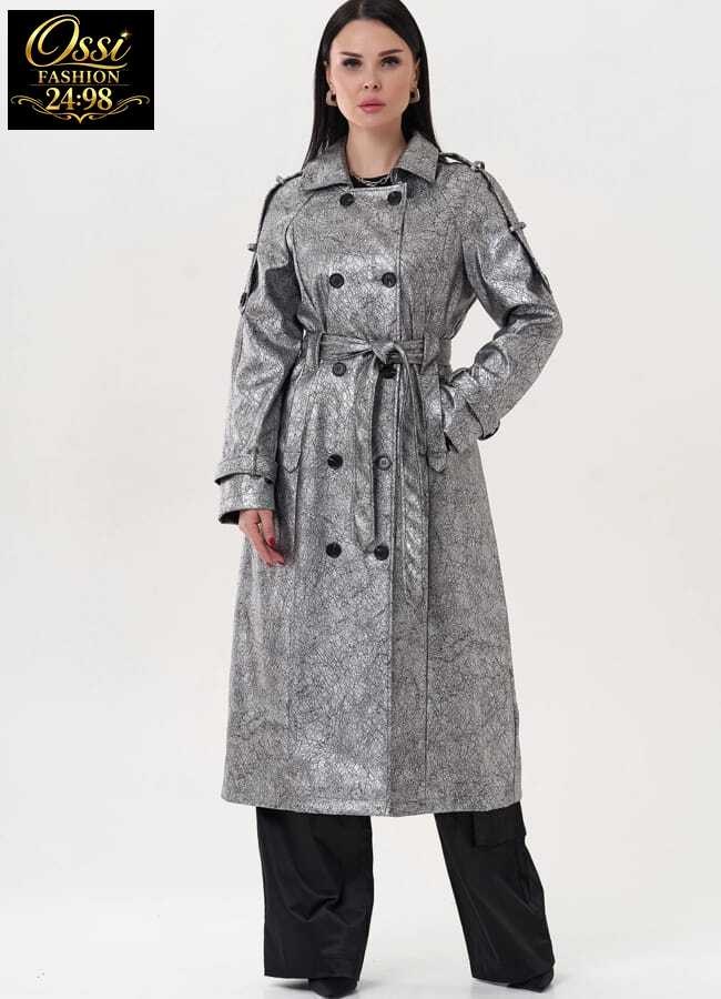 женское пальто,плащ из экокожи,пальто с поясом,тренч пальто,серое пальто