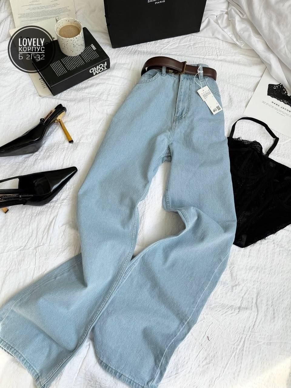 джинсы палаццо и мом,джинсы палаццо,женские джинсы,голубой джинсы широкие трубы клеш,джинсы женские широкие