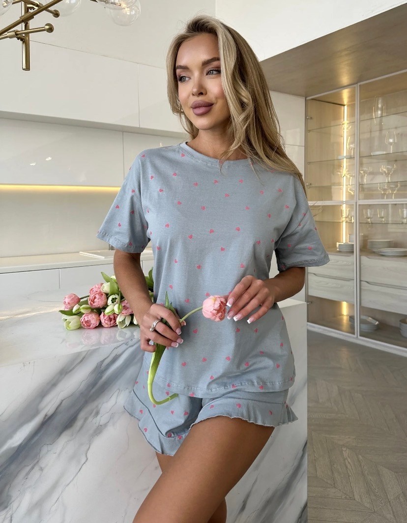 пижама женская с шортами,женская пижама,пижама комплект,пижама,пижама домашний костюм