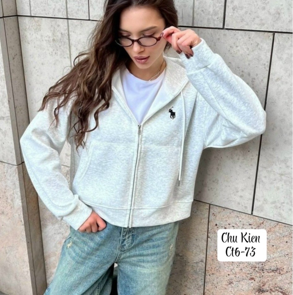 женская кофта,толстовки худи,женская толстовка,zip hoodie ralph lauren серое,толстовка