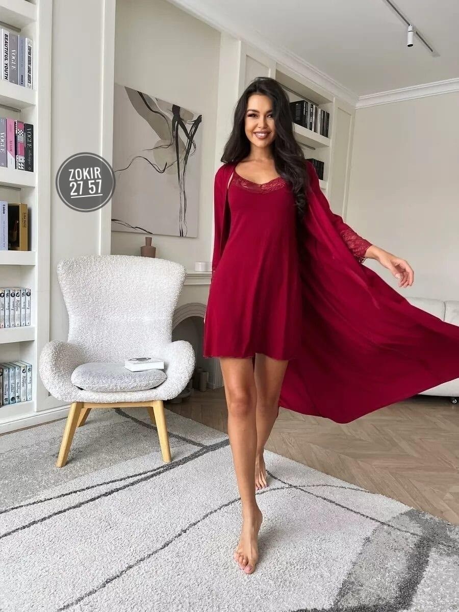 халат домашний с сорочкой комплект,комплект сорочка халат,комплект халат и ночная сорочка,комплект домашний женский,комплект женской домашней одежды