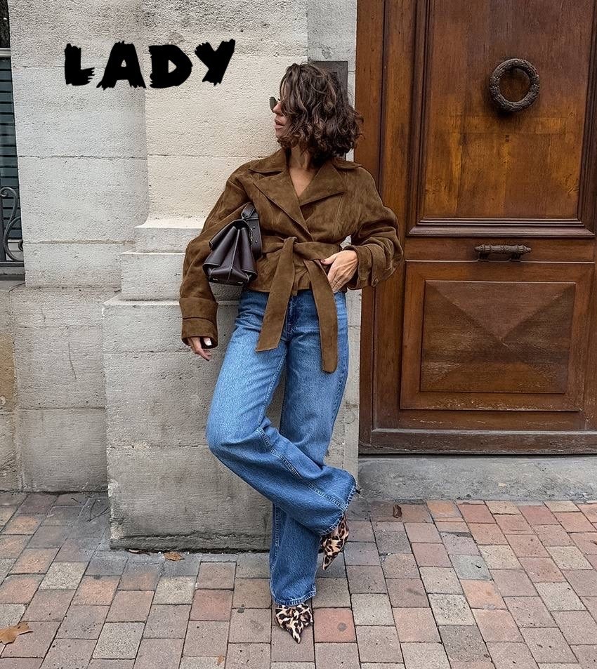 замшевая куртка,куртка замшевая женская,куртка стильная,классическая коричневая замшевая женская куртка с поясом,пальто с поясом