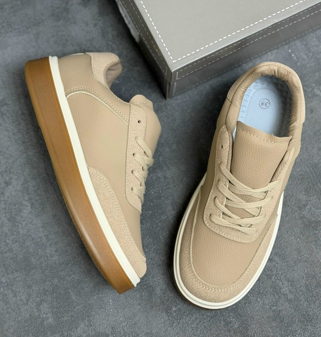 ,кроссовки женские бежевые,повседневные кроссовки,кеды бежевые,кроссовки loro piana