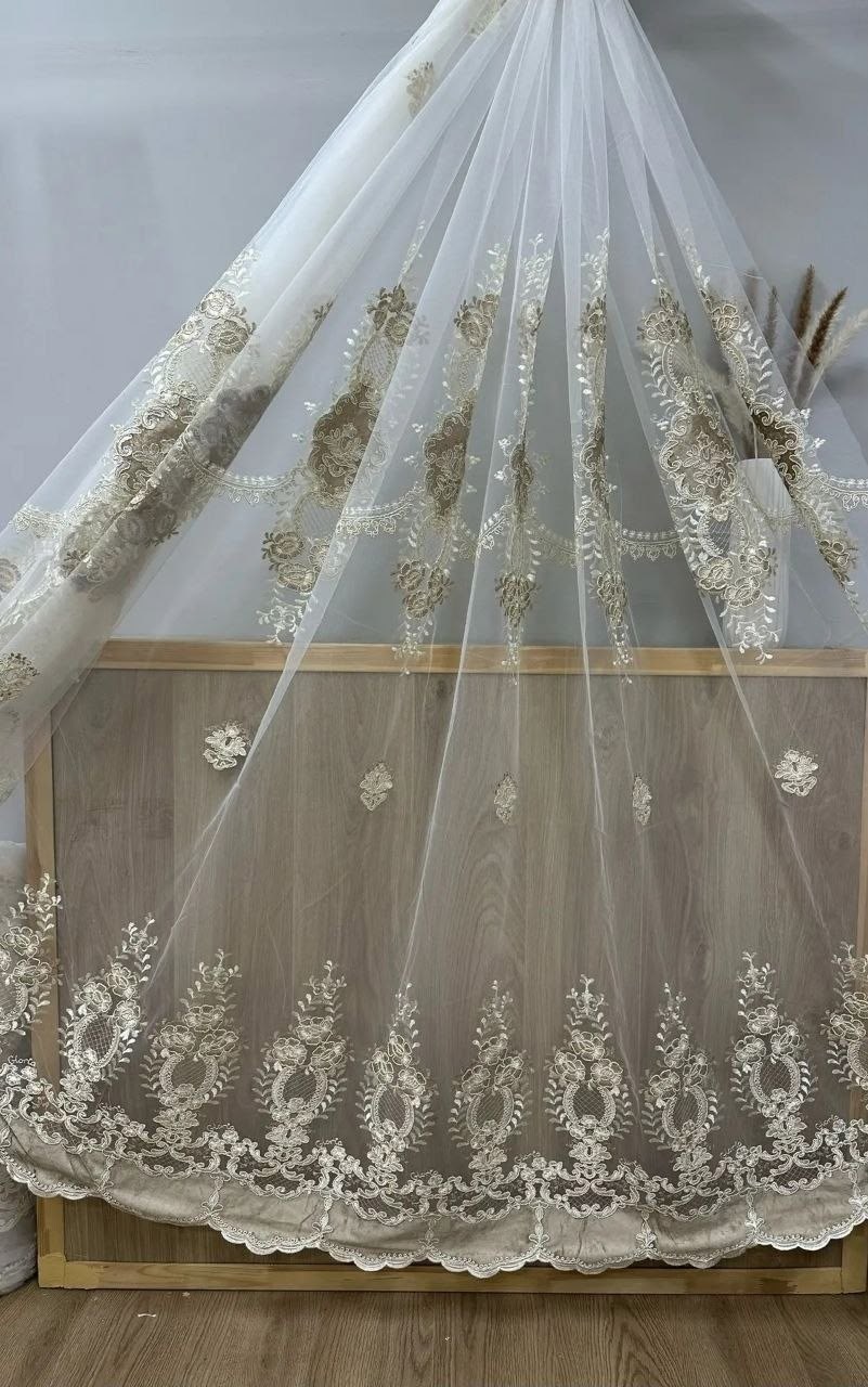 тюль прозрачная сетка "нежнятина",тюль с вышивкой,тюль сетка вышивка,тюль прозрачная,красивая тюль