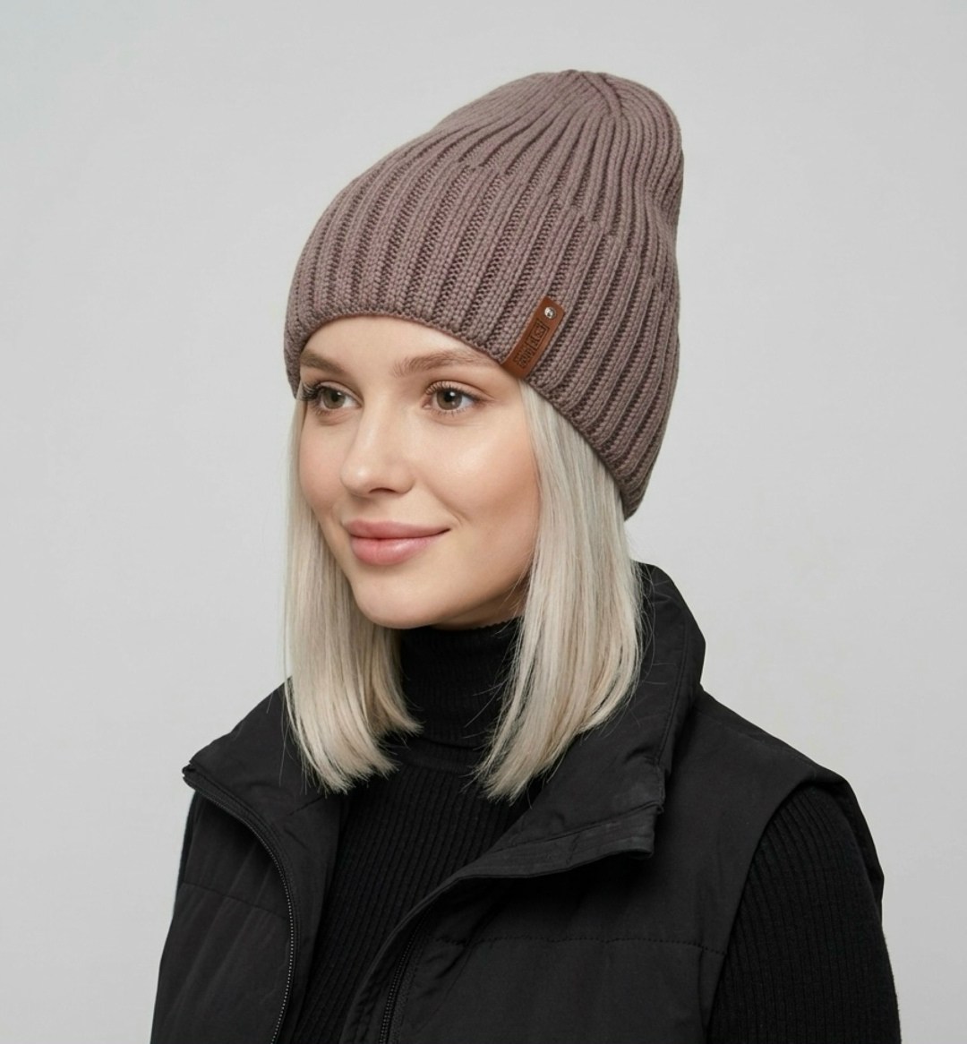 шапка бини,шапка женская,женская вязаная шапка,шапка бини женская,шапка бежевая