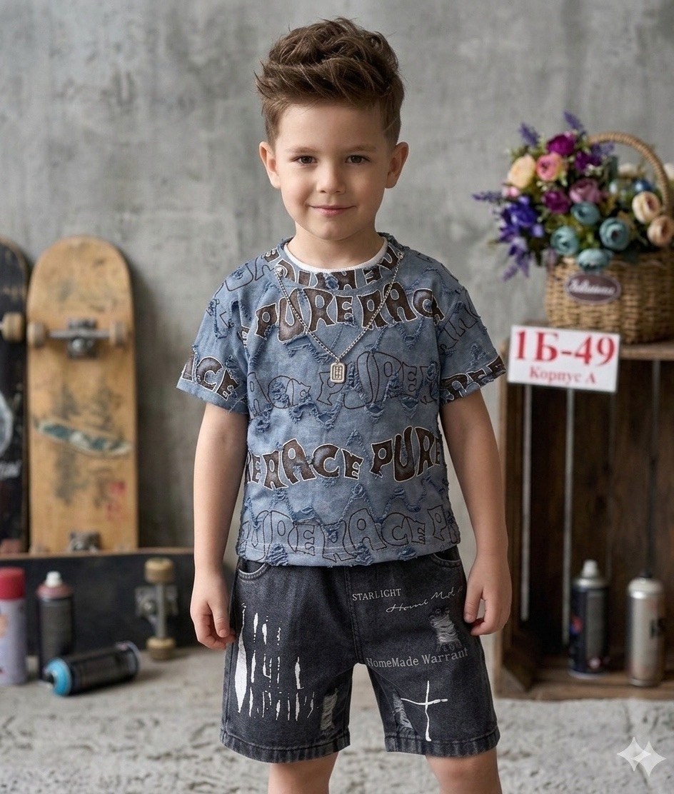 шорты джинсовые для мальчика,футболки для мальчика,одежда для мальчика,шорты для мальчик,костюм детский