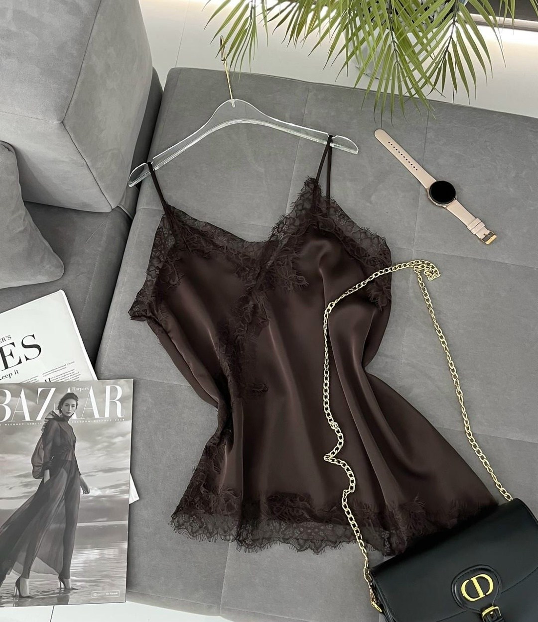 майка с кружевом,кружевной топ intimissimi top коричневый,топ с кружевом,топ шелковый с кружевом,топ шелковый