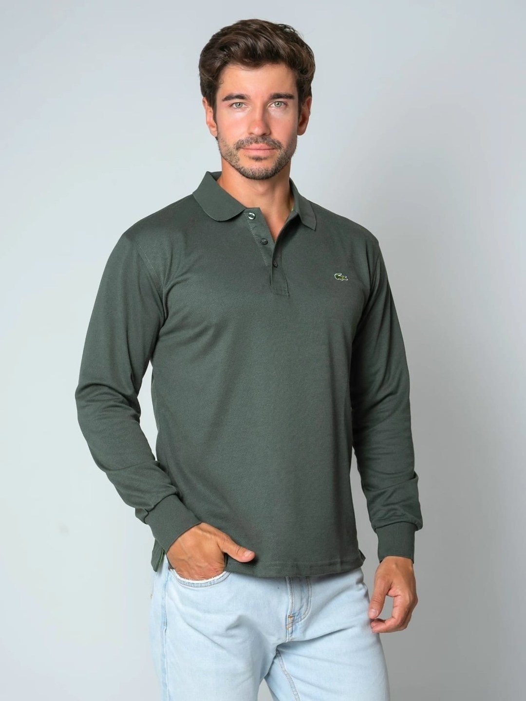 поло с длинными рукавами,поло lacoste long sleeve classic pique shirt белый,мужская кофта,лонгслив lacoste,поло белое мужское