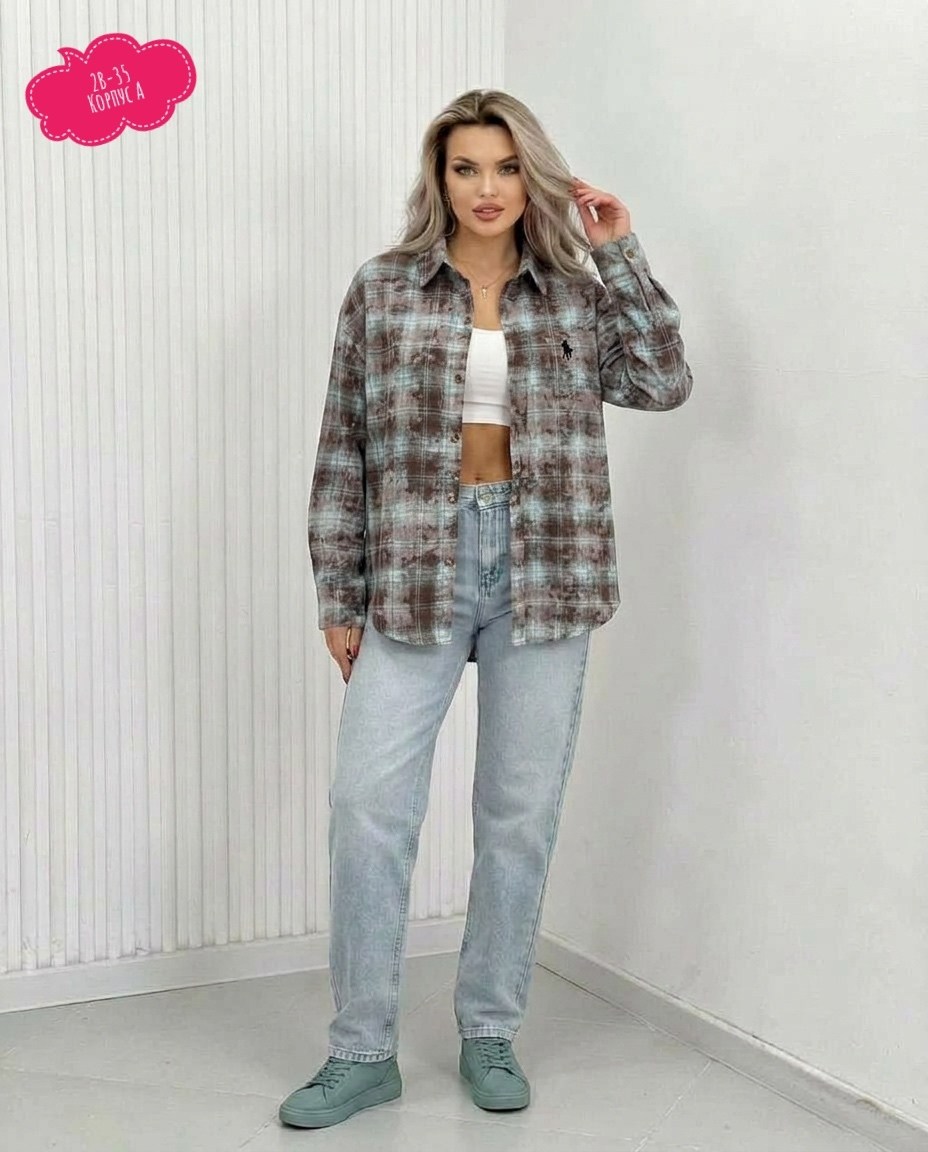 рубашка женская оверсайз в клетку,рубашка оверсайз в клетку,женская рубашка в клетку,рубашка в клетку,рубашка оверсайз в клетку со стразами jaycosmo
