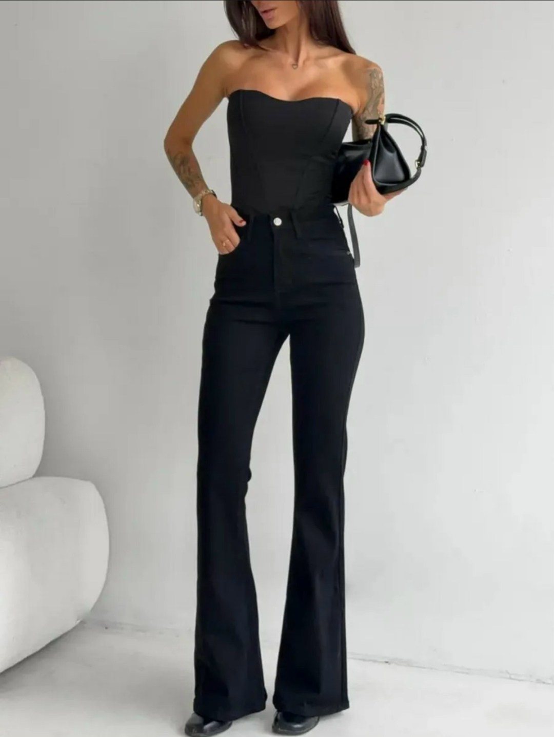 черные брюки клеш,брюки женские zoyagrace 2302 черные 50 ru,джинсы клеш женские,брюки клеш женские,брюки клёш