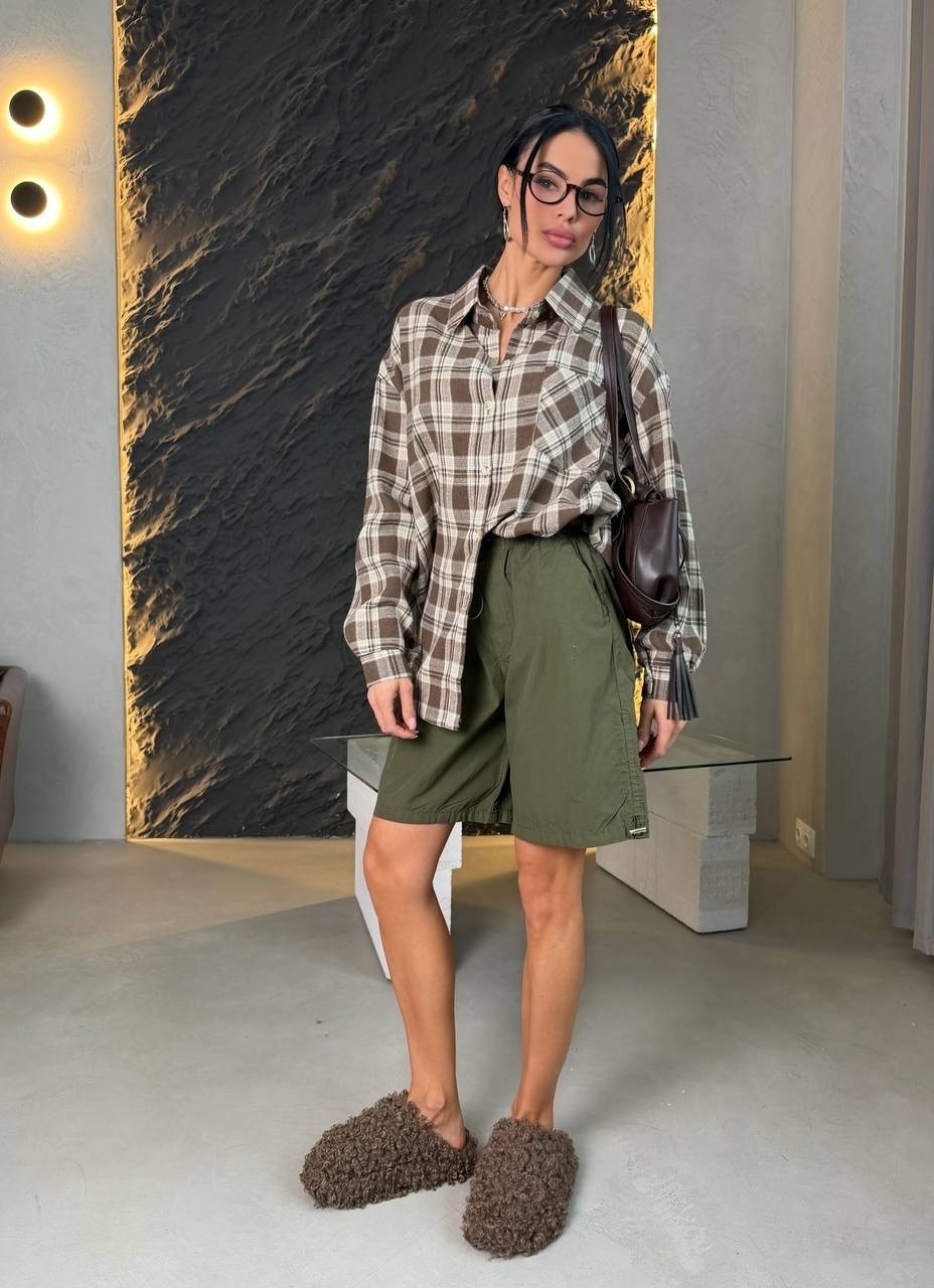 рубашка классическая в клетку оверсайз la fashion,рубашка оверсайз в клетку thirteen brand,рубашка коричневая в клетку оверсайз удлиненная arsshopp,рубашка коричневая в клетку оверсайз удлиненная,руба