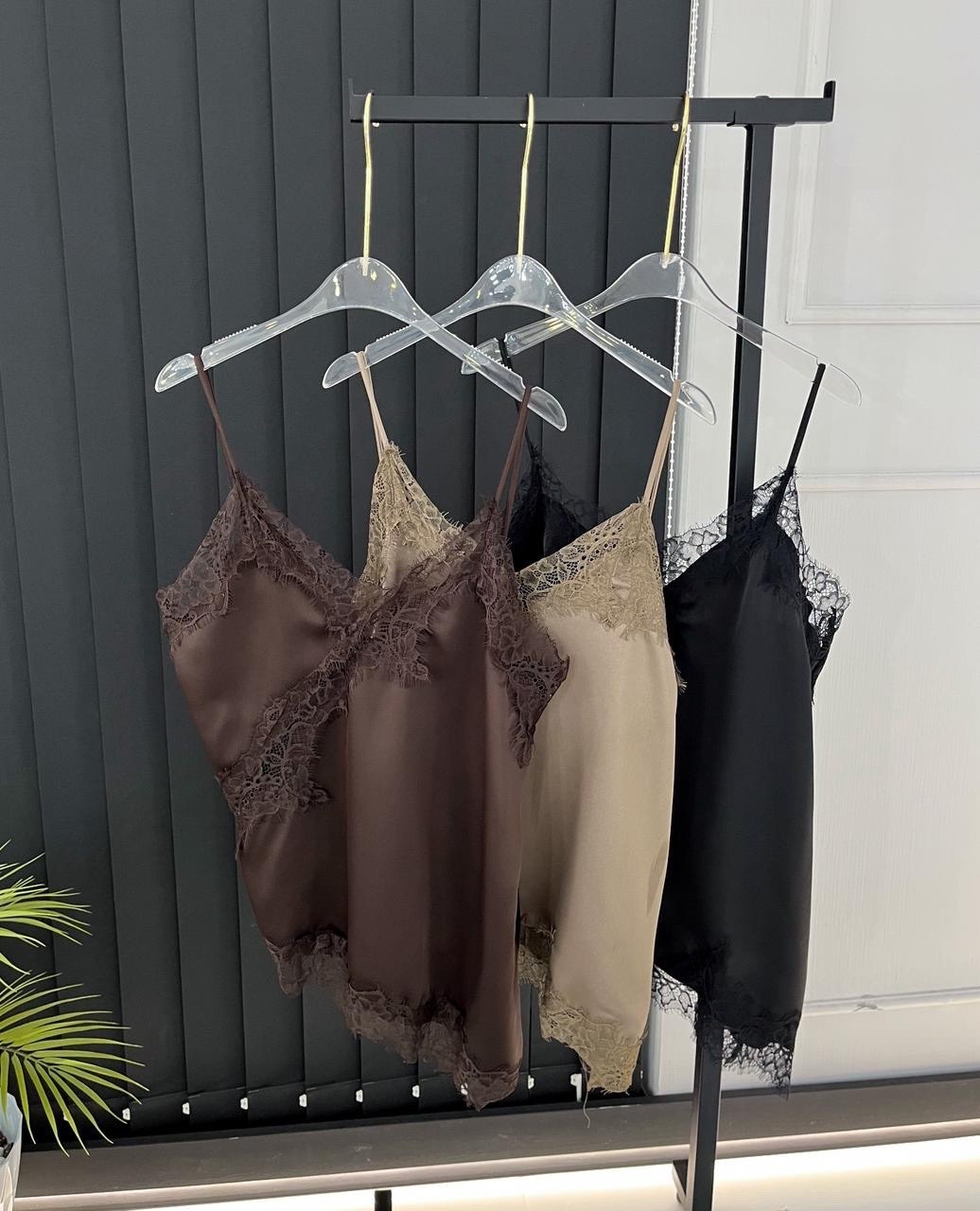 майка с кружевом,кружевной топ intimissimi top коричневый,топ с кружевом,топ шелковый с кружевом,топ шелковый